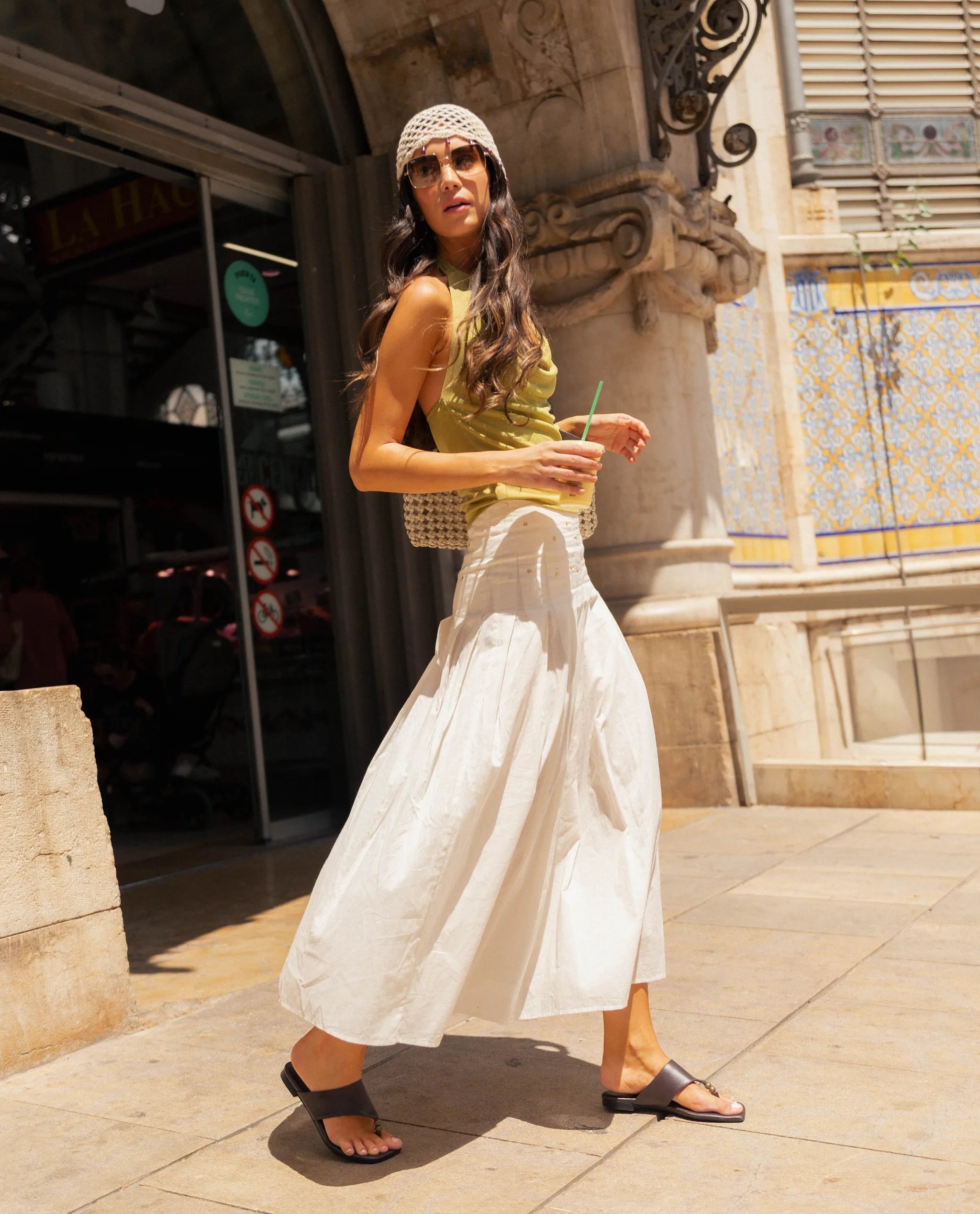 FALDA BURNT BLUSH · BLANCO